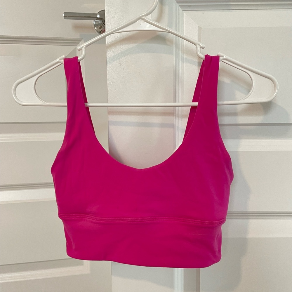 Hot pink lululemon sports bra